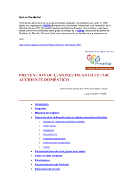 Informe sobre prevención