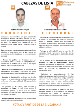 Programa Electoral Municipales