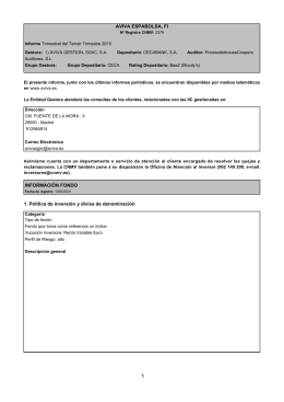 AVIVA ESPABOLSA, FI INFORMACIÓN FONDO 1. Política