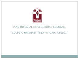plan integral de seguridad escolar - Colegio Universitario Antonio