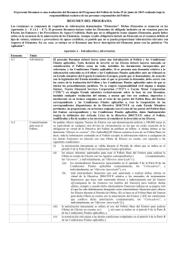 RESUMEN DEL PROGRAMA