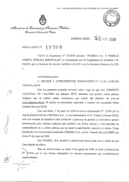 BUENOS AIRES, 2 5 - Comisión Nacional de Valores