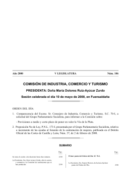 COMISIÓN DE INDUSTRIA, COMERCIO Y TURISMO