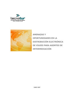 amenazas y oportunidades en la distribución electrónica de viajes