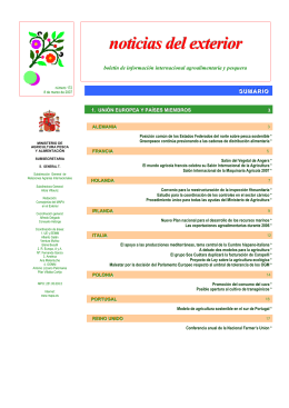 Noticias del exterior - Ministerio de Agricultura, Alimentación y