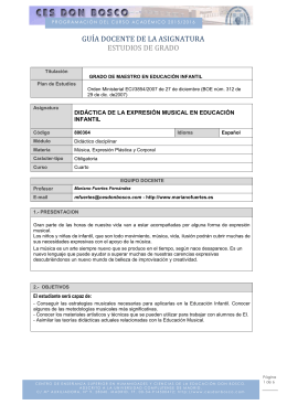 Didáctica de la Expresión Musical en Educación
