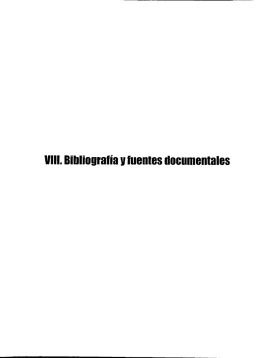 VIII. Bibliografía y Fuente