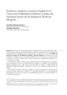 Escritura creativa y escritura digital en el marco de la