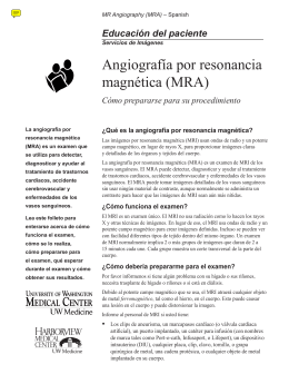 Angiografía por resonancia magnética (MRA) - UWMC Health On-Line