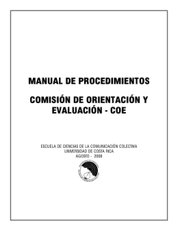 manual de procedimientos comisión de orientación y evaluación
