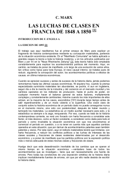 LAS LUCHAS DE CLASES EN FRANCIA DE 1848 A 1850