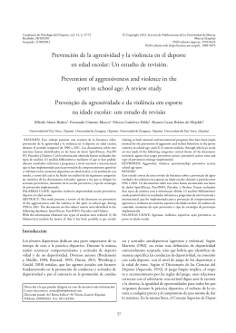 Prevención de la agresividad y la violencia en el deporte en edad