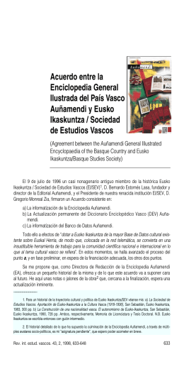 Acuerdo entre la Enciclopedia General Ilustrada del País Vasco