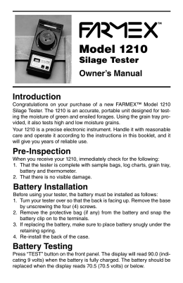 Model 1210 - QC Supply