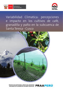 Variabilidad Climatica: percepciones e impacto en los