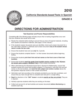 Grade 8 DFA - Welcome to the California TAC`s STAR Legacy Tests