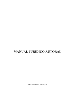 manual jurídico autoral - Oficina del Abogado General UNAM