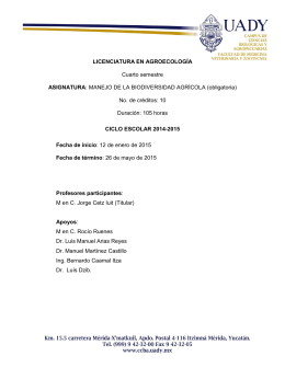 Manejo de la biodiversida