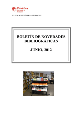 120628 Boletín de Novedades Bibliográficas