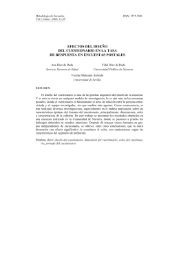 efectos del diseño del cuestionario en la tasa de respuesta en
