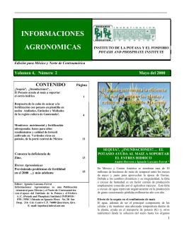 informaciones agronomicas - International Plant Nutrition Institute