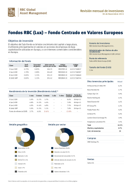 Fondos RBC (Lux) - Fondo centrado en valores europeos