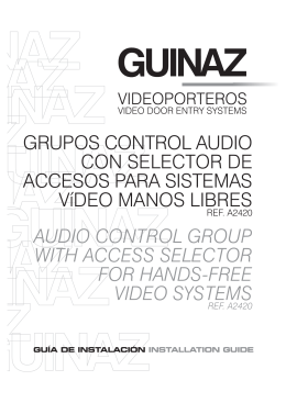 (grupo control audio con selector de accesos ref. a2420).