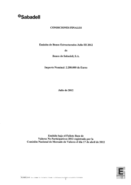 CONDICIONES FINALES