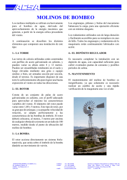 Descargar el catálogo en PDF - Aerogeneradores Canarios SA