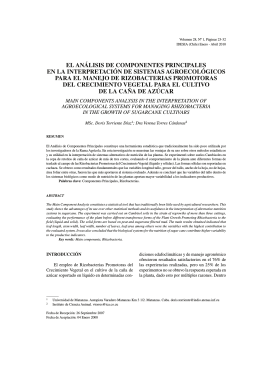 el análisis de componentes principales en la interpretación de