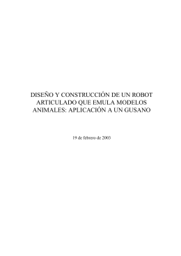 diseño y construcción de un robot articulado que