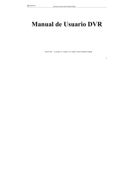 Manual de Usuario DVR