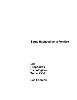 los esenios - Serge Raynaud de la Ferriere