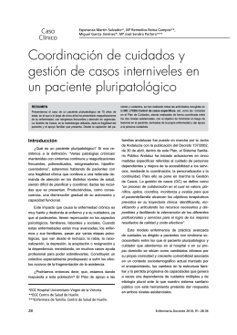 Coordinación de cuidados y gestión de casos interniveles en un