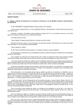 DIARIO DE SESIONES - Parlamento de Cantabria