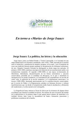 En torno a «María» de Jorge Isaacs1