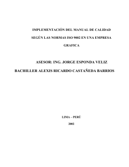 ASESOR: ING. JORGE ESPONDA VELIZ BACHILLER ALEXIS