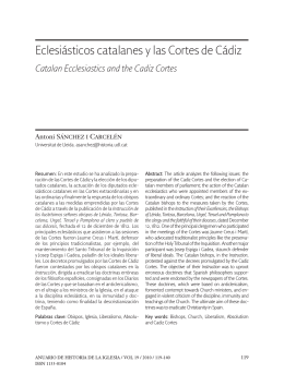 eclesiásticos catalanes y las cortes de cádiz