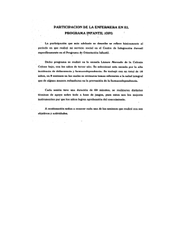participación de la enfermera en el programa ilnfantil (op!)