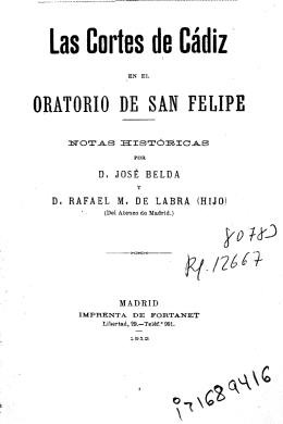 Las Cortes de Cádiz en el Oratorio de San Felipe / José Belda y