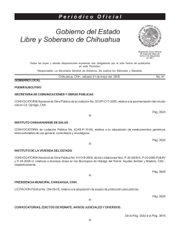 21 de Mayo del 2005 - Gobierno del Estado de Chihuahua