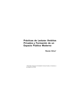 Prácticas de Lectura» Ámbitos Privados y Formación de un Espacio