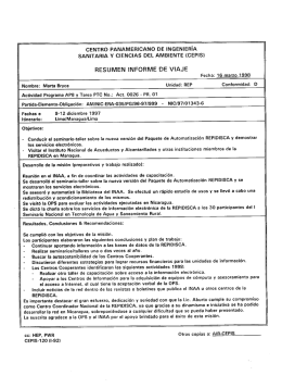 SANITARIA Y CIENCIAS DEL AMBIENTE (CEPIS)
