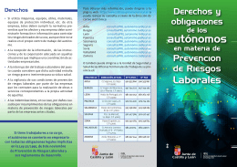folleto informativo (525 kbytes) - Trabajo y Prevención