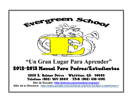 “Un Gran Lugar Para Aprender” - East Whittier City School District