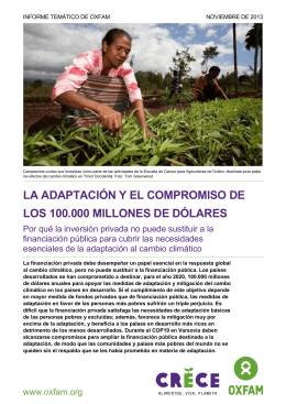 la adaptación y el compromiso de los 100.000 millones de dólares