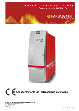 Manual de instrucciones Caldera de leña HV 20