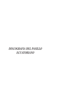 DISCOGRAFIA DEL PASILLO ECUATORIANO