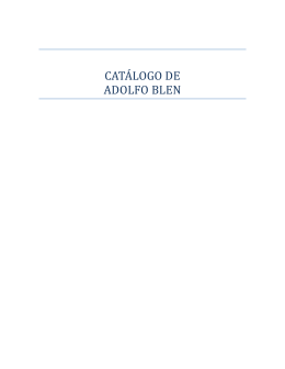 CATÁLOGO DE ADOLFO BLEN