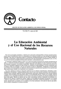 UNESCO/UNEP environmental education newsletter, vol. XII, no. 1